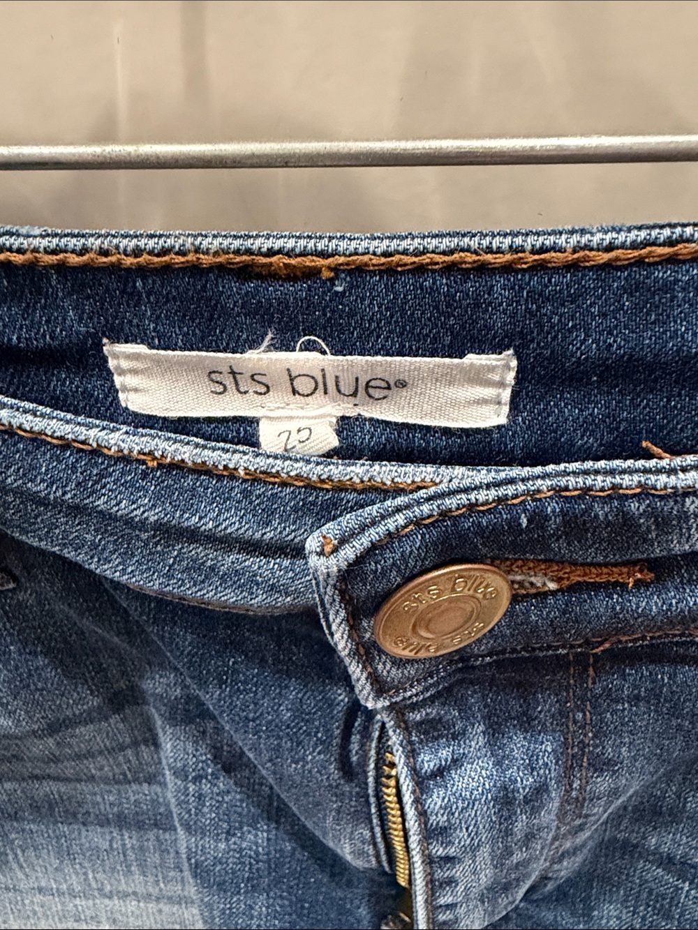 STS Blue dark wash denim jeans with contrast stitching - Picture 2 of 3